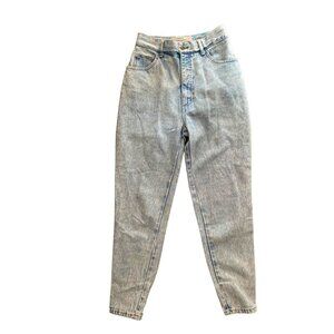 Vintage BONGO mom style high‎ rise  light wash denim tapered leg size 26